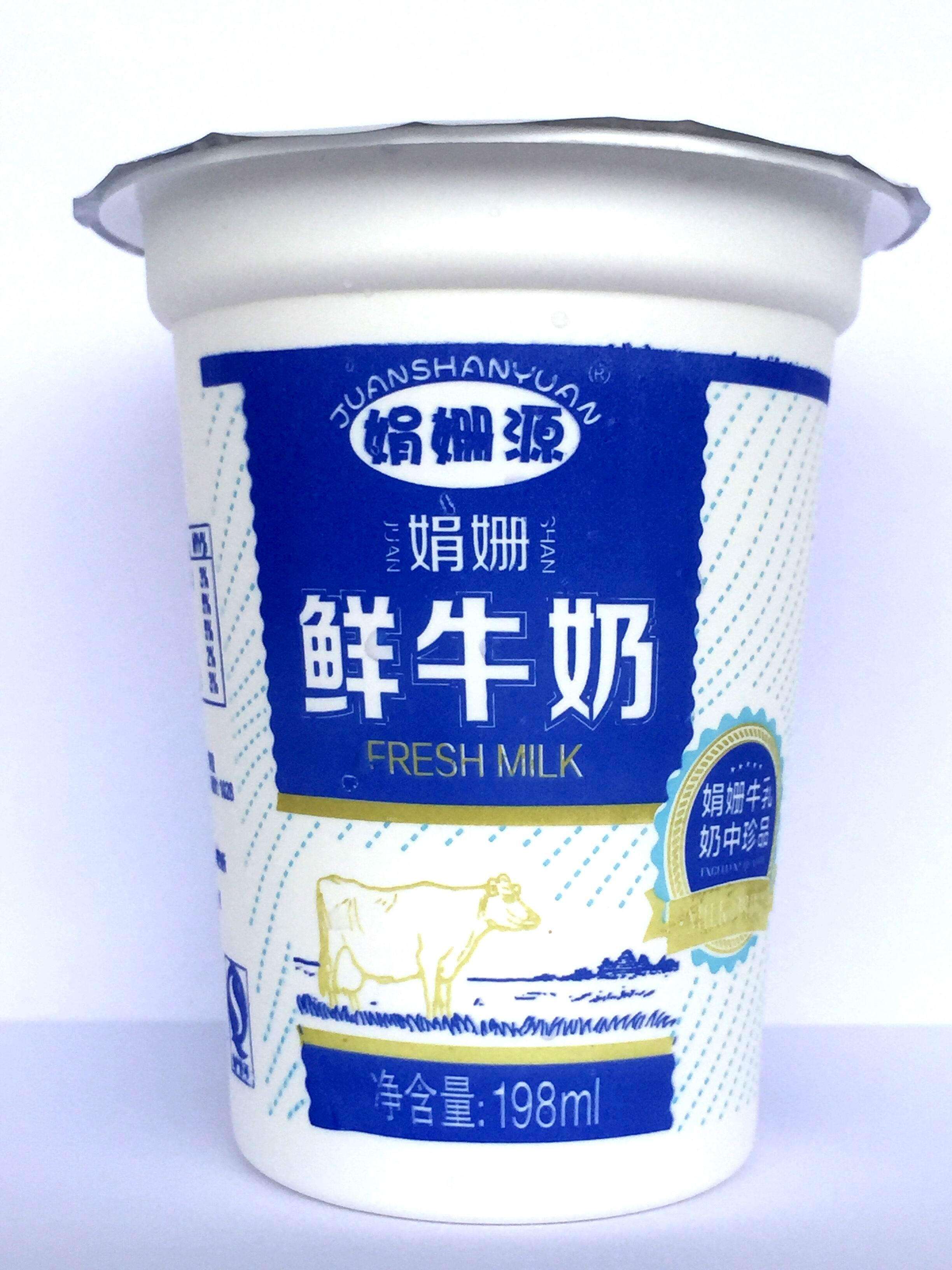 娟姗鲜牛奶 198ml